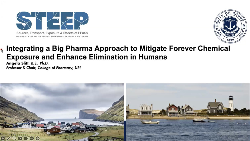 Dr Slitt's talk title, "Integrating a Big Pharma Approach to Mitigate Forever Chemical Exposure and Enhance Elimination in Humans"