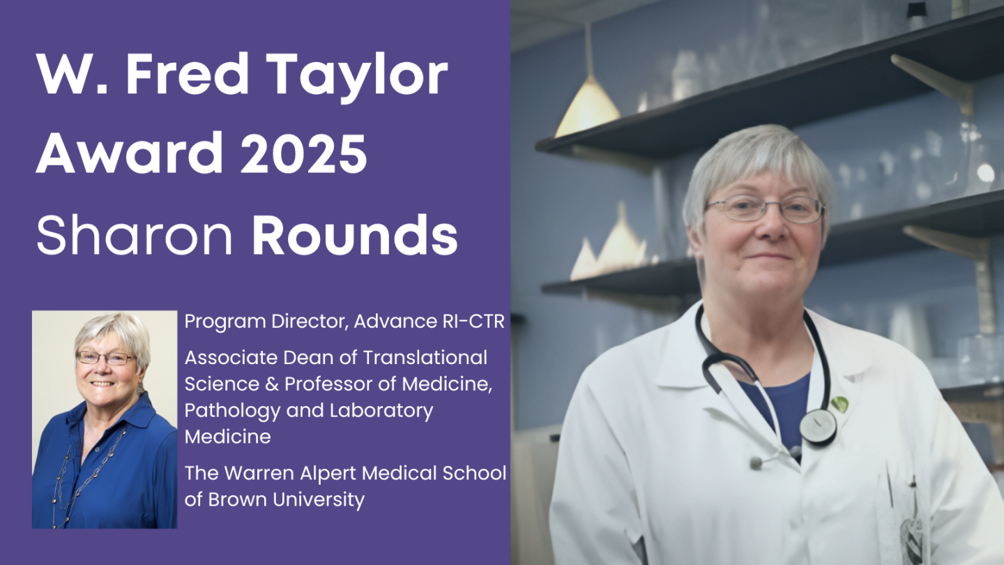 Advance RI-CTR PI, Sharon Rounds, MD, Honored with 2025 W. Fred Taylor ...